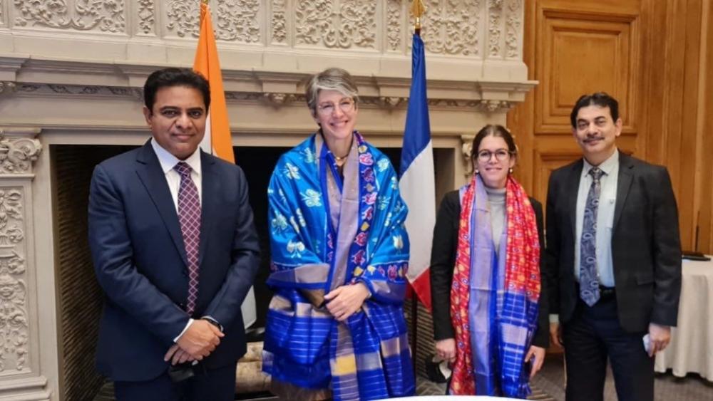 The Weekend Leader - Telangana delegation meets CEOs of French firms in Paris